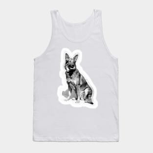 Vintage German Shepherd dog, a beautiful purebred dog Tank Top